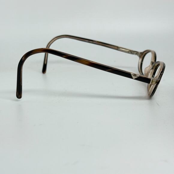 Valentino 5216 685 Striped Brown Oval Eyeglasses Frames 48-16 135 Italy H18802 - Picture 4 of 7